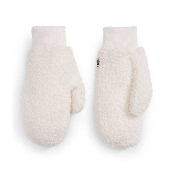 The North Face Accessories - The North Face NWT ridge fleece sherpa teddy bear mitt mittens in garden white
